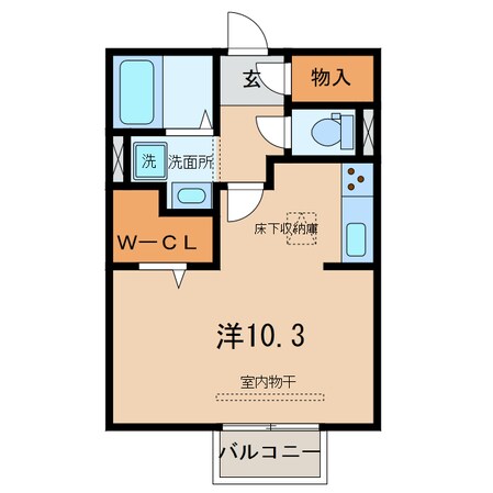 福地駅 徒歩6分 1階の物件間取画像